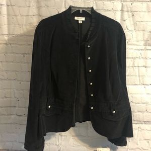 NWT Dressbarn Black Corduroy Jacket - XL